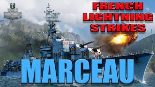 MARCEAU French Lightning Epic Naval Battle in World Of Warships [upl. by Ottilie]