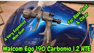 Walcom Ego 190 12 HTE Carbonio Mini Spray Gun For Base amp Clear [upl. by Reifel]