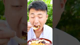 Ermaos Favorite Tofu Jelly  Sweet or Spicy  TikTok Yummy Mukbang  Songsong and Ermao shorts [upl. by Schacker149]