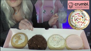 ASMR CRUMBL Cookies Eat with Me  Taste Test amp Review  Whispered Ramble [upl. by Beichner683]