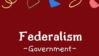 GOVERNMENT EP11 Federalism  High School government  SS1 First Term government [upl. by Eidson]