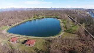 Vista aerea del Lago Mallone di Gattinara [upl. by Aikahs693]