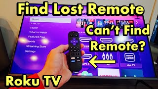 Roku TV How to Find Remote if Lost [upl. by Suoivatnod]