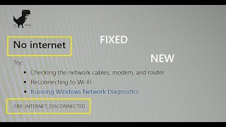 No internet Try checking the network cables ERRINTERNETDISCONNECTED chrome and other 8 ways [upl. by Symon]