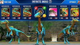 COMPSOGNATHUS VS 3 SUPERSAURUS  JURASSIC WORLD THE GAME [upl. by Cohen]