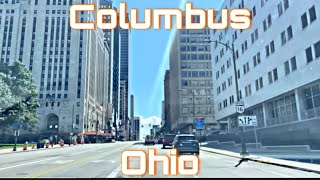 Columbus Ohio  Downtown Drive Through Ohio’s Capital [upl. by Natanoy]