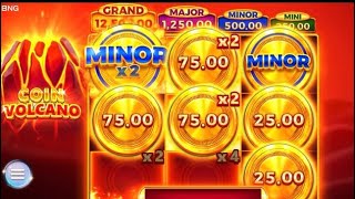 Coin Volcano Slot Game Superb Bonus Win BNG Gaming [upl. by Llyrrad961]