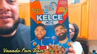 New Kelce Mix Cereal Review Reeses Puffs Cinnamon Toast Crunch and Lucky Charms [upl. by Rafter]