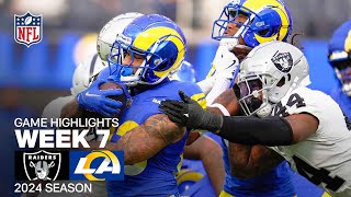 Las Vegas Raiders vs Los Angeles Rams  2024 Week 7 Game Highlights [upl. by Ellehcirt]