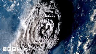 Volcanic eruption in Tonga reshaped Pacific seafloor  BBC News [upl. by Cchaddie]