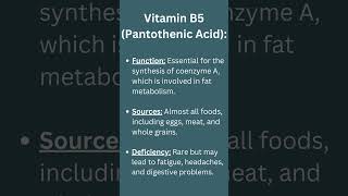 Vitamin B5 Pantothenic Acid [upl. by Christan909]