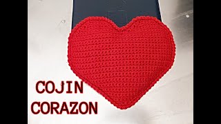 Almohada cojín de corazón heart pillow ‐ Aprendamos crochet [upl. by Newg]