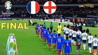 France vs England  Final UEFA Euro 2024  Mbappe vs Kane  Full Match All Goals  PES Gameplay [upl. by Leiria308]