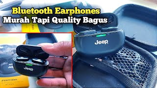 Review Bluetooth Earphones Bawah Rm100 Tapi Quality BagusJeep JP EW121 Wireless [upl. by Roslyn]