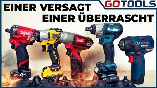 🔥 Der große 12V SchlagschrauberTest  Bosch vs Milwaukee vs Dewalt vs Makita  inkl Verlosung [upl. by Aerdma]