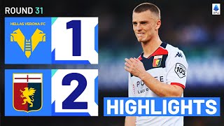 VERONAGENOA 12  HIGHLIGHTS  Gudmundsson grabs away win for the Grifone  Serie A 202324 [upl. by Yntruoc]