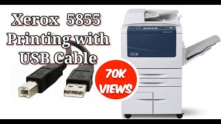 Xerox 5855657590 How to Print With USB Cable Connection Printer Setup [upl. by Duston964]