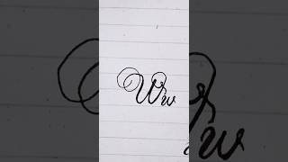 How to write W in Cursive Writing  az cursive handwriting shorts handwriting cursivewriting [upl. by Valleau]