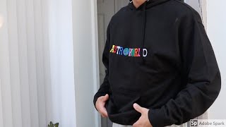 Travis Scott Astroworld merch review Part 3  Astroworld hoodie [upl. by Esojnauj]