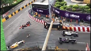 Accident terrifiant de Formule 3 à Macao 😱 [upl. by Selrahc]