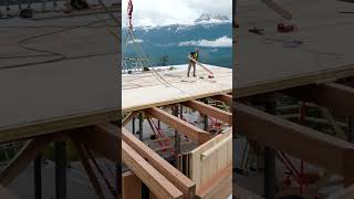 Revelstoke Mass Timber Home In Construction houseconstruction customhomes [upl. by Broder584]