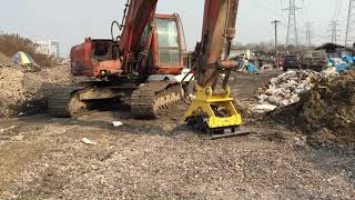 Construction excavator hydraulic vibrating plate compactor for sale with hydraulic power [upl. by Otti]