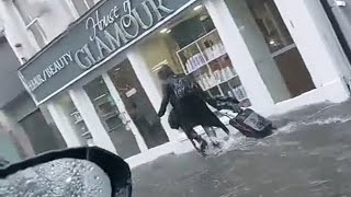 just minutes ago Storm in tralee ireland heavy flooding roads strikes [upl. by Annez]