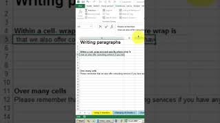 Paragraph row in Excel cells Create new line within a cell [upl. by Ecnarrot130]