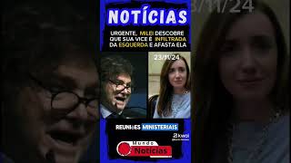 Javier Milei rompe com a sua vice que está ligada a esquerda shorts [upl. by Ender711]