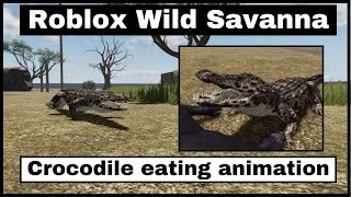 Crocodile eating animation  sound  Wild Savanna Recode 10  Sneak Peek [upl. by Ferdinanda]