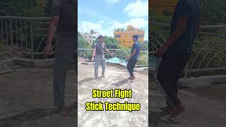 Selfdefence Against Stick  martialarts Training  Road fight stickdefence foryou [upl. by Staal331]