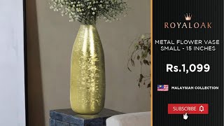 Royaloak  Metal Flower Vase Small 15 Inches [upl. by Edyaj]