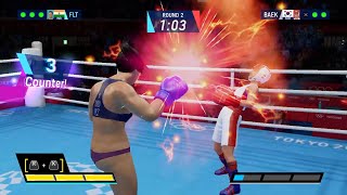 female vs female boxing 107 [upl. by Hairahs819]