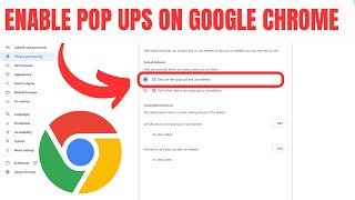 How To Enable PopUps On Google Chrome Pc  Laptop [upl. by Atiras]