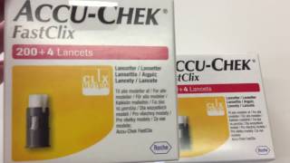 AccuChek Fastclix lancets 204шт [upl. by Kelwin220]