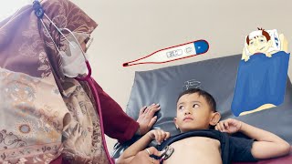 ALI DEMAM TINGGI 🤕 Mamah bawa Ke Dokter Rumah sakit  Ali vlog [upl. by Dave]