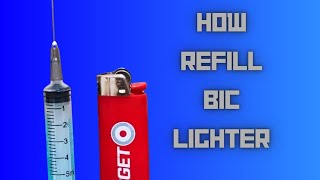 how to refill a Bic lighter very easy [upl. by Julienne]