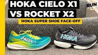 Hoka Cielo X1 vs Hoka Rocket X2 Hoka racing shoes compared [upl. by Joella]