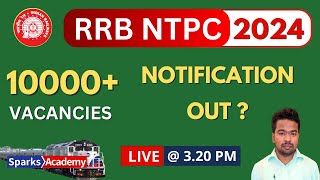 RRB NTPC 2024 Notification Vacancies Out  RRB Chennai Vacancy எவ்வளவு   Sparks Academy [upl. by Dnaloy959]