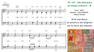 Psaume 114 André GOUZES SOPRANO Je marcherai en présence du Seigneur  24e dimanche ordinaire B [upl. by Sucerdor]