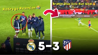 Rodrygo Funny Reaction To Brahim Diaz Goal Real Madrid Vs Atletico Madrid 53 [upl. by Jochbed]