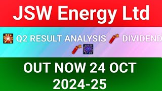 JSW ENERGY LTD Q2 RESULT 2024 JSW ENERGY LTD Q2 RESULT TODAY JSW ENERGY LTD Q2 RESULT SHARE NEWS [upl. by Barbette]