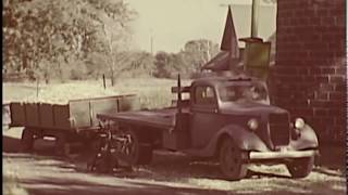 Film Footage of Corn Silage Harvesting and a Bale Gun circa 1954 [upl. by Etterraj]