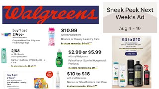 Walgreens Weekly Ad Preview 84  810 [upl. by Etnahsa]