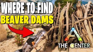 WHERE TO FIND BEAVER DAMS IN ARK SURVIVAL ASCENDED THE CENTER [upl. by Leonidas]