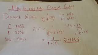 How to calculate discount factor Calculating Discount Factor without using table [upl. by Violet]