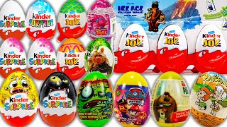 Surprise Eggs Finding Dory Peppa Pig Robocar Poli The Little Mermaid Ariel  Kinder Surprise Eggs [upl. by Anawot299]