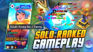 SOLO RANK FANNY GAMEPLAY TOWER DIVE MANIAC  MLBB [upl. by Valonia]