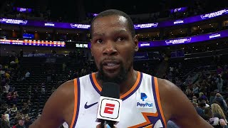 Nobody played defense in this game  Kevin Durant after 38 PTS vs Jazz  NBA on ESPN [upl. by Nilak705]