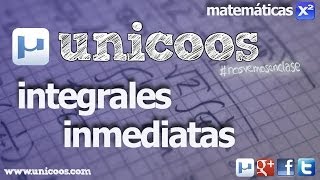 Integrales inmediatas e indefinidas 01 BACHILLERATO [upl. by Herrick]